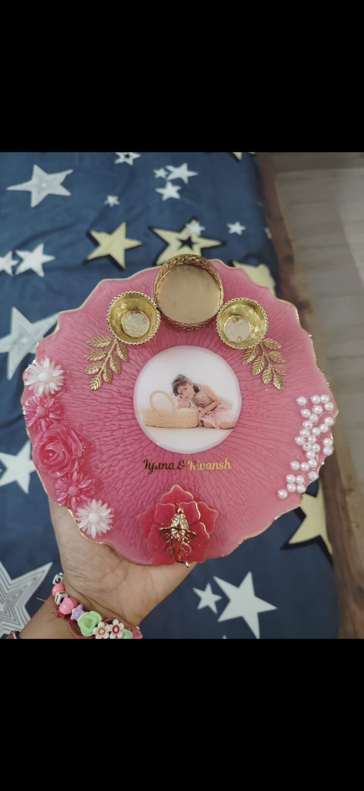 ✨ Special Raksha Bandhan Resin Art Thali | Handmade with Love | Up to 50% OFF 🎁 size 6 inch