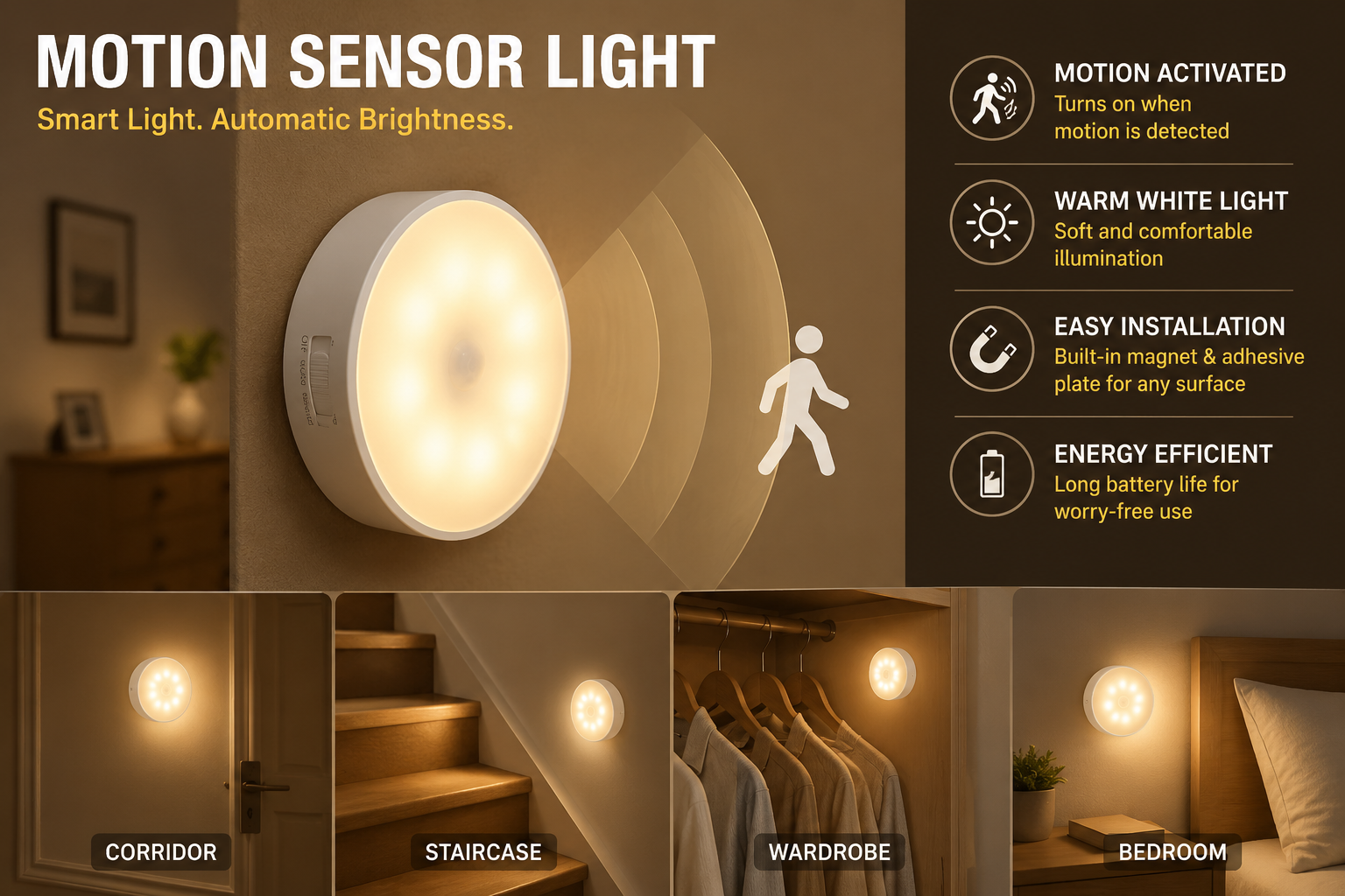 Motion sensor LED Cabinet Light