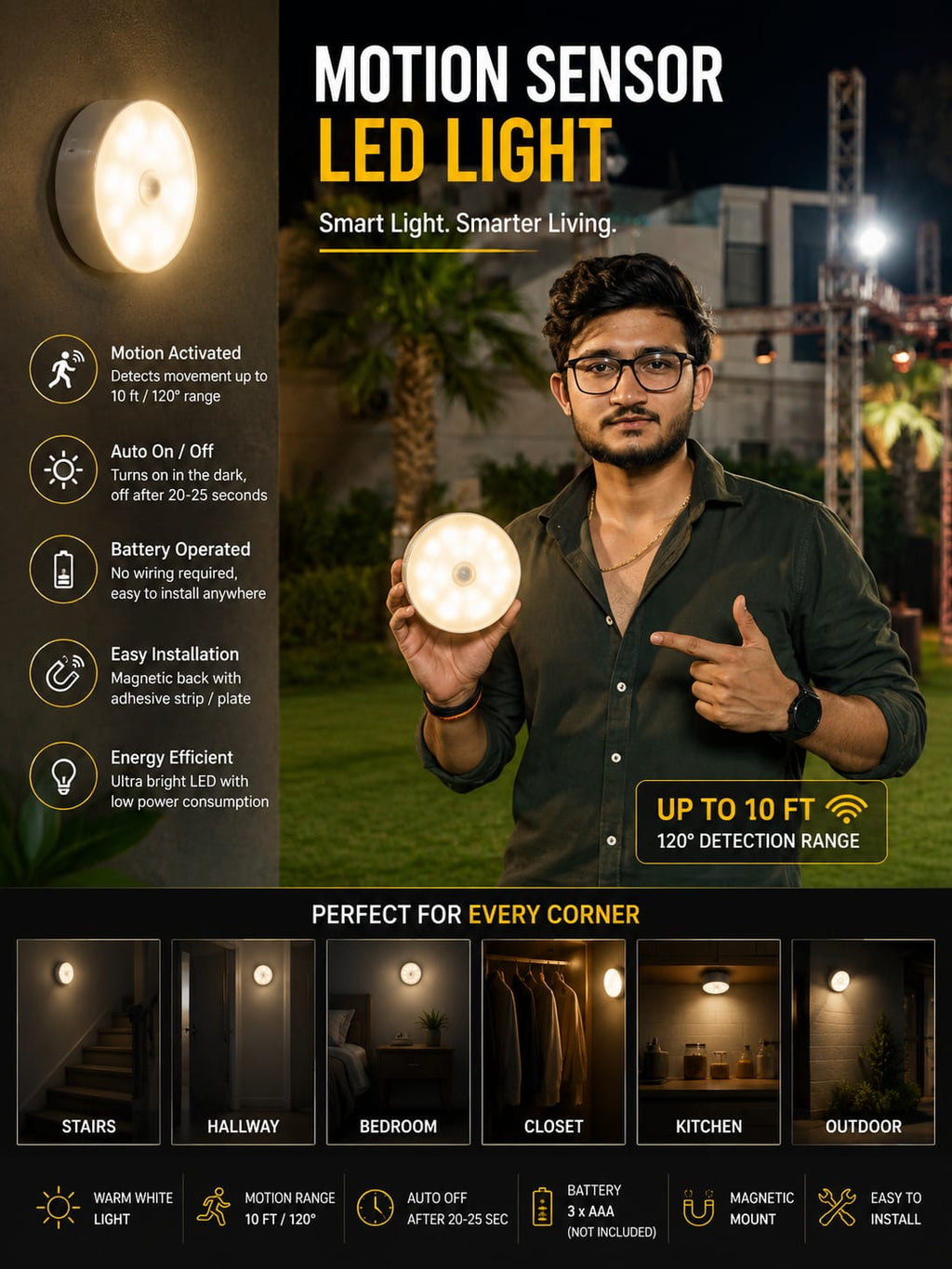 Motion sensor LED Cabinet Light