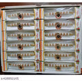white pearl rakhi with shrinath ji brooch pack of 12 rakhi box packing rakhi for rakshabandhan