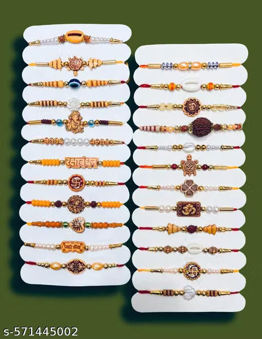 Pack of 24 Fancy Rakhi Collection Handmade Rakhi combo set For Raksha Bandhan Festival