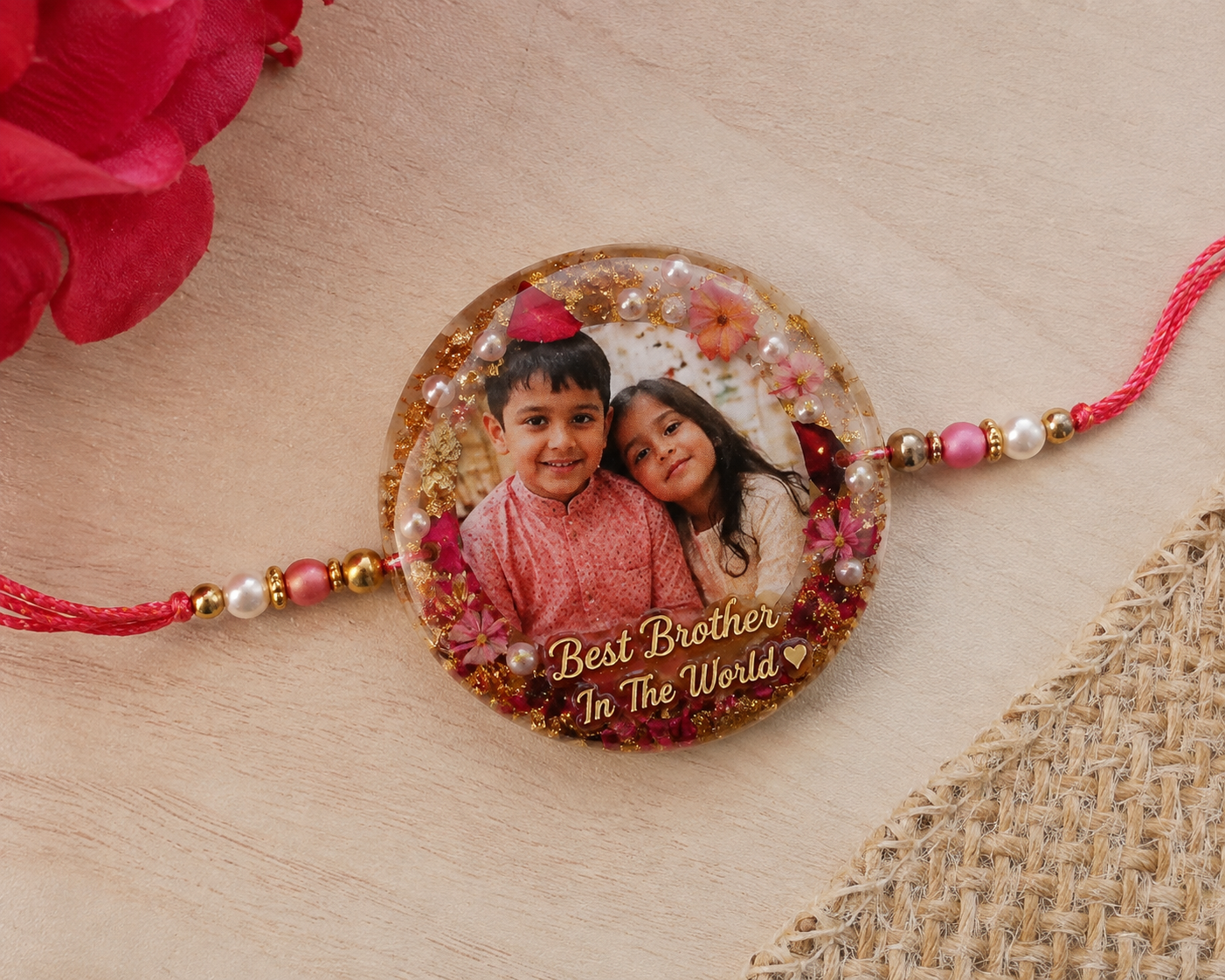 Personalized Handmade Resin Rakhi | Photo Rakhi for Brother | Raksha Bandhan Special – Up to 50% OFF
