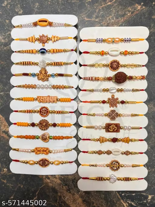 Pack of 24 Fancy Rakhi Collection Handmade Rakhi combo set For Raksha Bandhan Festival