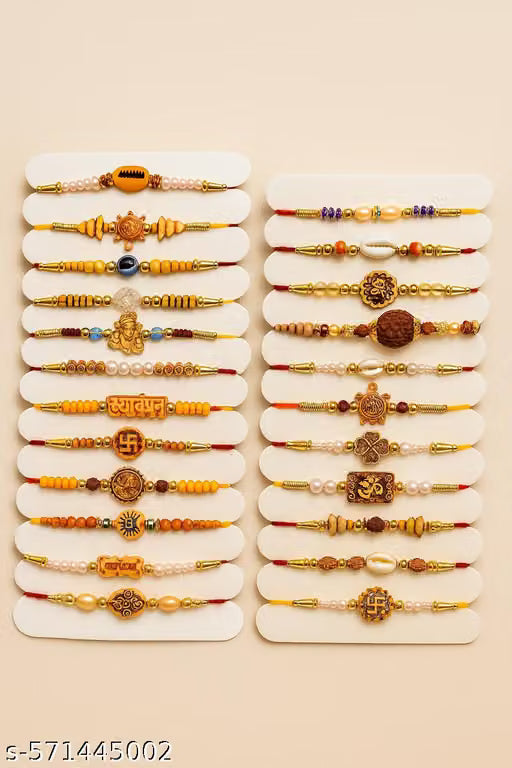 Pack of 24 Fancy Rakhi Collection Handmade Rakhi combo set For Raksha Bandhan Festival