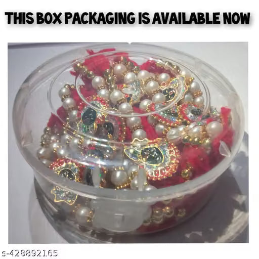 white pearl rakhi with shrinath ji brooch pack of 12 rakhi box packing rakhi for rakshabandhan