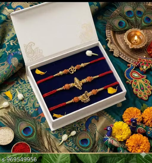 Pack Of 3 Designer Rakhi for Brother | Best Rakhi Set For brother | Best Rakhi Set